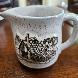 creamer speckled stoneware onion river pottery Vermont